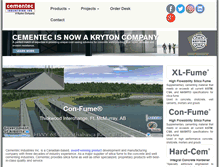 Tablet Screenshot of cementec.ca